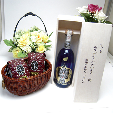 【贈り物限定】  京屋酒造　本格そば焼酎 泰斗（たいと）の鳳駕（ほうが）　２５度　720ｍｌ （木箱入）+オススメ珈琲豆（特注ブレンド200ｇ、ハッピーブレンド200ｇ）