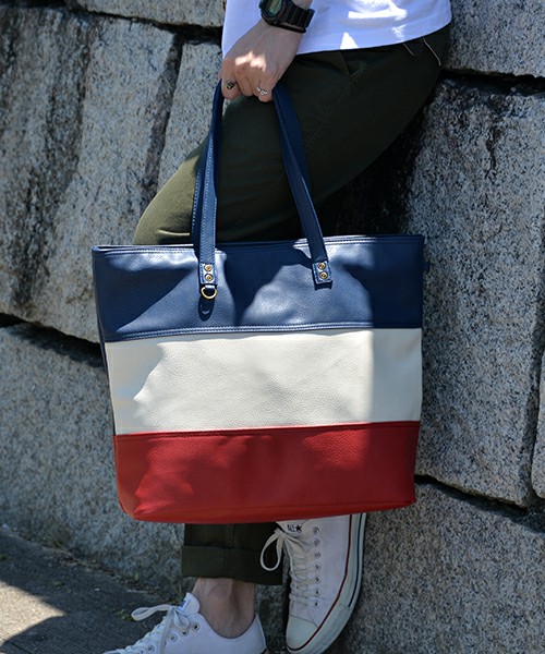 トートバッグ スクエア ビッグ トートバック トリコロールカラー メンズ レディース レザー 通勤 誕生日の通販はau Pay マーケット Crosscharm クロスチャーム バッグ通販 リュック 財布