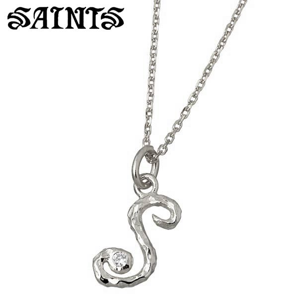 セインツ Saints ネックレス メンズ イニシャル シルバー S