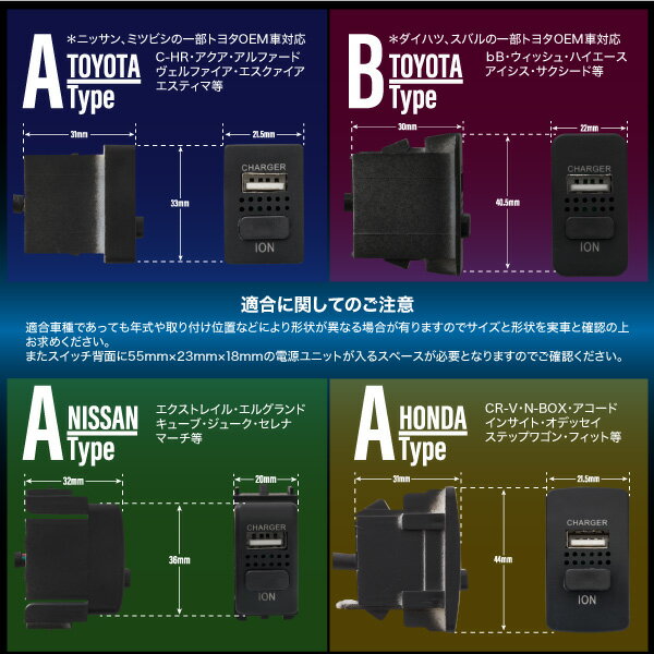 スバル プレオ L275 L285f 純正スイッチポート用 Usbチャージャー 充電 空気清浄 消臭 スマホ 車 tの通販はau Wowma Ggbank