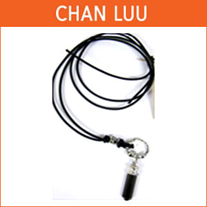 チャンルー CHAN LUU ペンダント レザー＆ブラウンクリスタル ネックレス ブラック×クリア—ブラウン NSM-1007 SPECIAL 01 ネックレス