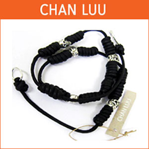 チャンルー CHAN LUU ペンダント カウレザーペンダント・ネックレス シルバー/ブラック NSM-1009 BLACK ネックレス 【送料無料】【セール