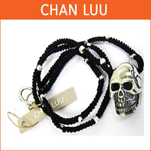チャンルー CHAN LUU ペンダント ドクロモチーフ ネックレス アンティークシルバーカラーNSM-1035 BLACK ネックレス 【送料無料】【セーの通販は