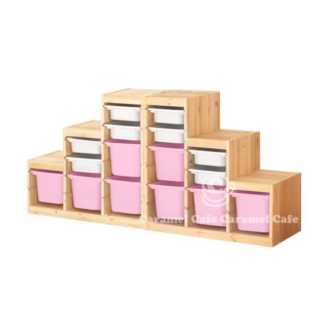 送料無料 Ikea Trofast トロファスト 収納コンビネーションパイン材 ホワイト ピンク1x44x91 Cm Pk2 Ws8p8の通販はau Pay マーケット キャラメルカフェ