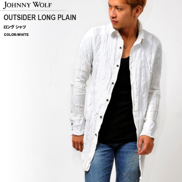 【先行予約 ９月上旬入荷予定】JOHNNY WOLF(ジョニーウルフ) OUTSIDER_LONG_PLAIN[アウトサイダー]ロング_プレーン_シャツ_1