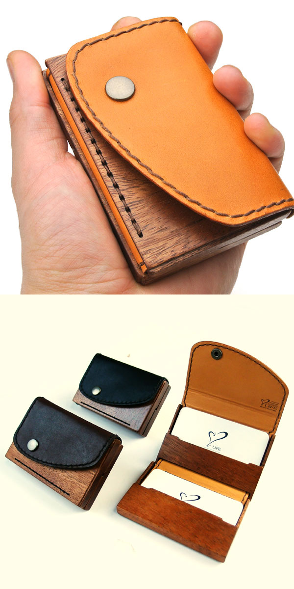 LIFE [ライフ] card case13 木と革の名刺入れの通販はau PAY