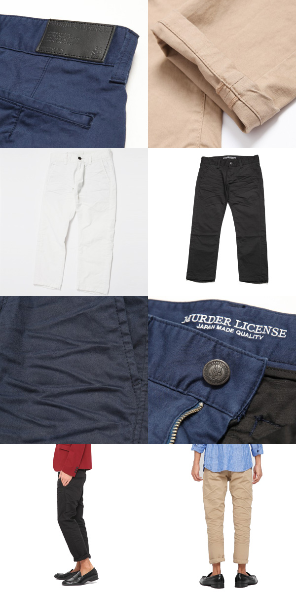 Murder License(マーダーライセンス) ストレッチクロップドチノパンツ