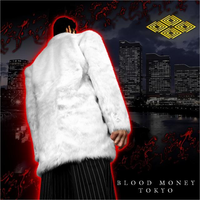 送料無料※13037白 BLOOD MONEY TOKYOファーコート ヤクザ服チョイ悪