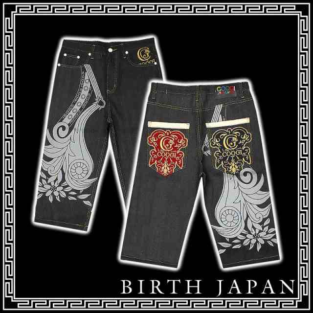 29 B系&HIPHOP系刺繍ハーフパンツ バロック柄 オラオラ系 悪羅悪羅系 服 ジーンズ メンズ Men's チョイ悪ヤンキーチンピラヤクザ 悪党の店 バースジャパン BIRTHJAPANの通販は