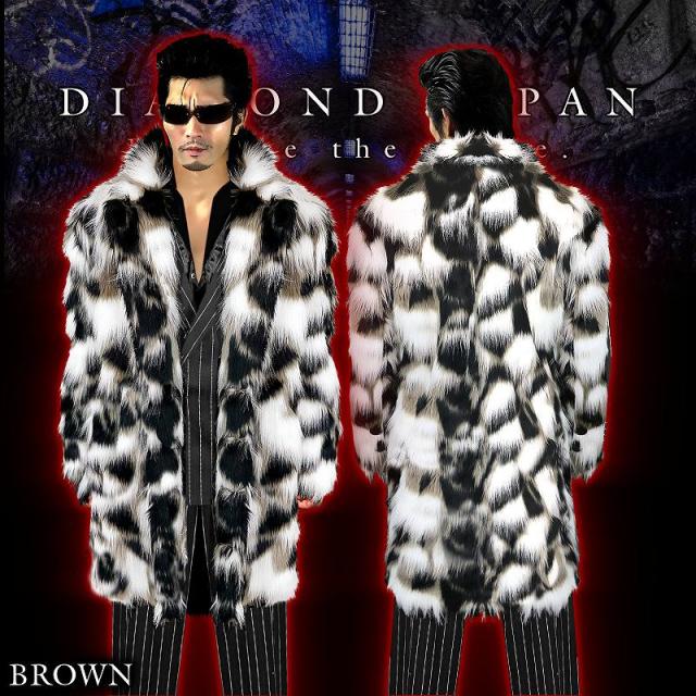 送料無料ポイント2倍 ロング丈ファーコート 茶色 服 ホスト オラオラ系 悪羅悪羅系 ヤクザ ヤンキー チョイ悪 チョイワル 派手 メンズ 悪党の店 バースジャパン BIRTHJAPAN 送料無料ポイント2倍 ロング丈ファーコート 茶色 服 ホスト オラオラ系