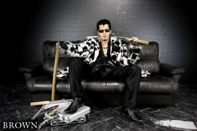 送料無料ポイント2倍 ロング丈ファーコート 茶色 服 ホスト オラオラ系