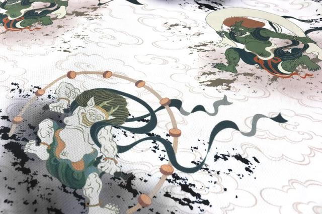 ダイヤモンドジャパン] 風神雷神 総柄 半袖 セットアップ ジャージ