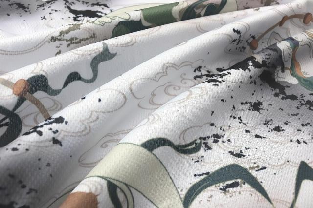 送料無料ポイント2倍 風神雷神 総柄 半袖 セットアップ ジャージ