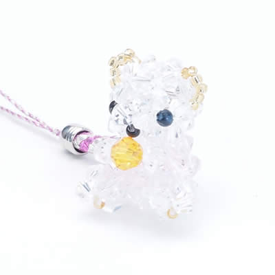 キラキラ クリスタルビーズ ストラップ ベア 携帯ストラップ アニマル 白くま シロクマ ホワイト プレゼントにもおすすめspの通販はau Pay マーケット Hsp ボディピアス アクセ