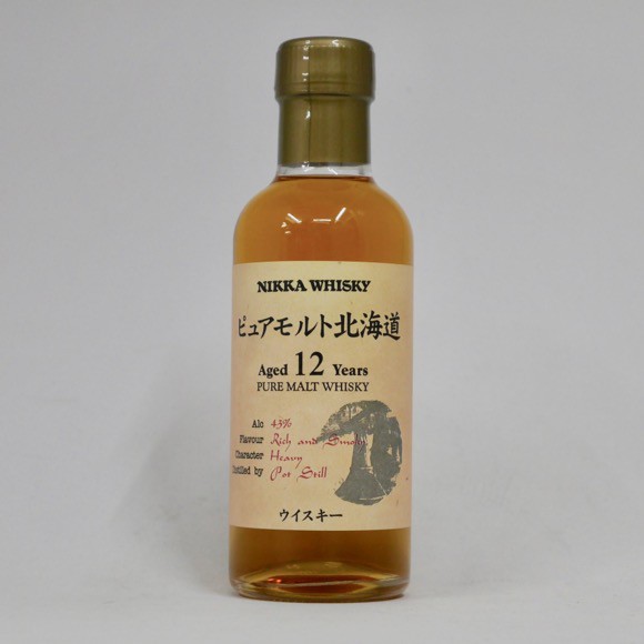 ニッカウヰスキー ピュアモルト 北海道12年 43度 180ml - ウイスキー