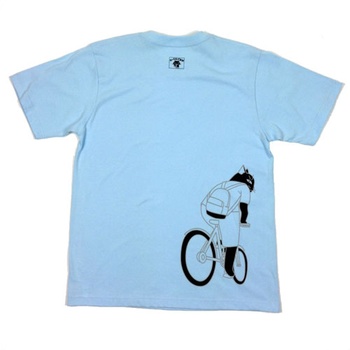 ちゃりねこ本舗 Tシャツ ライトブルー 【自転車】【ウェア】【ショートスリーブウェア】【ちゃりねこ本舗】|au PAY マーケット