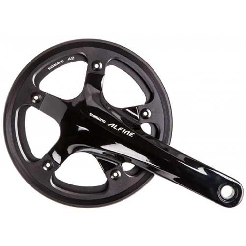 シマノ ALFINE FC-S501 クランクセット チェーンガード有 シングル ブラック【自転車】【マウンテンバイクパーツ】【クランクセット】【シマノ】の通販は 13,026円