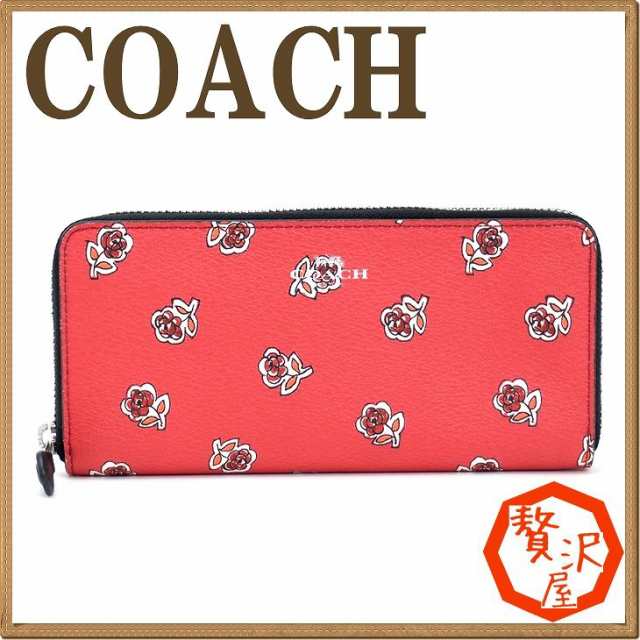 コーチ COACH 財布 長財布 レディース お花 フローラル ラウンド