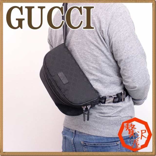 グッチ バッグ メンズ GUCCI ショルダーバッグ 斜めがけ ウエストバッグ GG 449182-G1XHN-8615｜au PAY マーケット