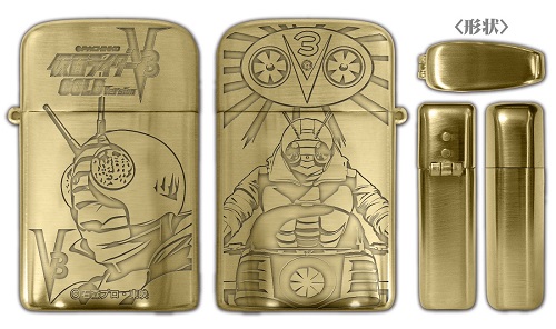 仮面ライダーV3 GOLD version 限定品 ロンソン オイルライター ぱちんこ 仮面ライダーV3 GOLDversion RONSONオイルライター (全