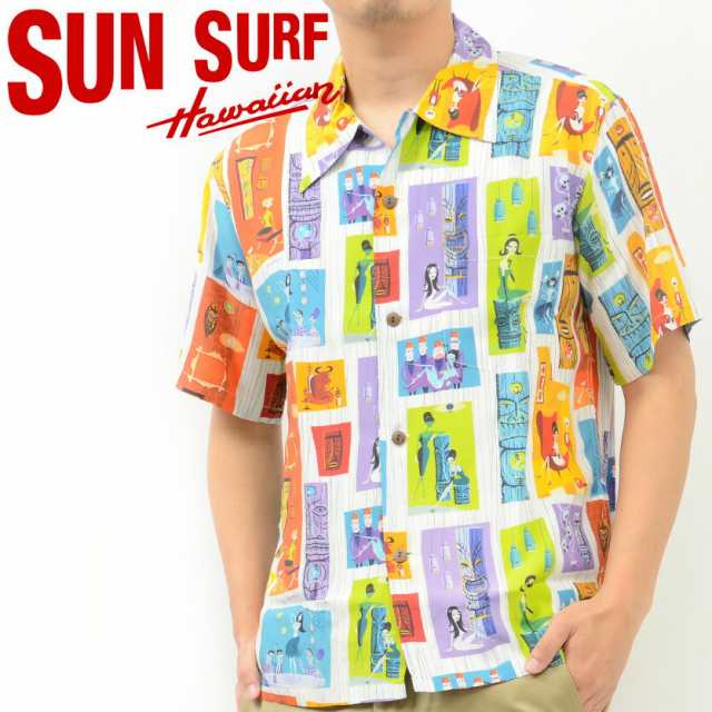 サンサーフ SUN SURF アロハ シャツ TIKI PARADISE by SHAG KEONI OF