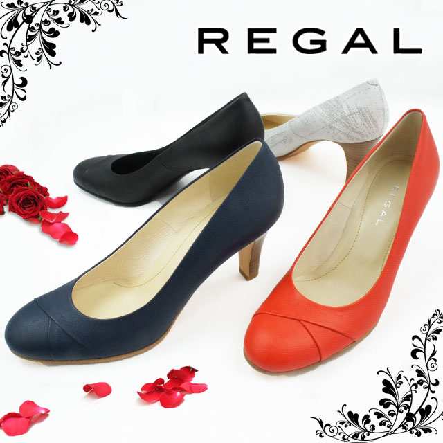 REGAL リーガル パンプス レザー バックル フォーマル ブラック 23.5 REGAL リーガル レディース パンプス プレーン 黒 革靴
