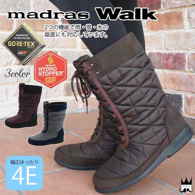 送料無料 マドラスウォーク Madras Walk レディース スノーブーツ 防水 Mwl62 4e レインブーツ ゴアテックス 防滑 黒 ブラウン ネイビの通販はau Pay マーケット シューマートワールド