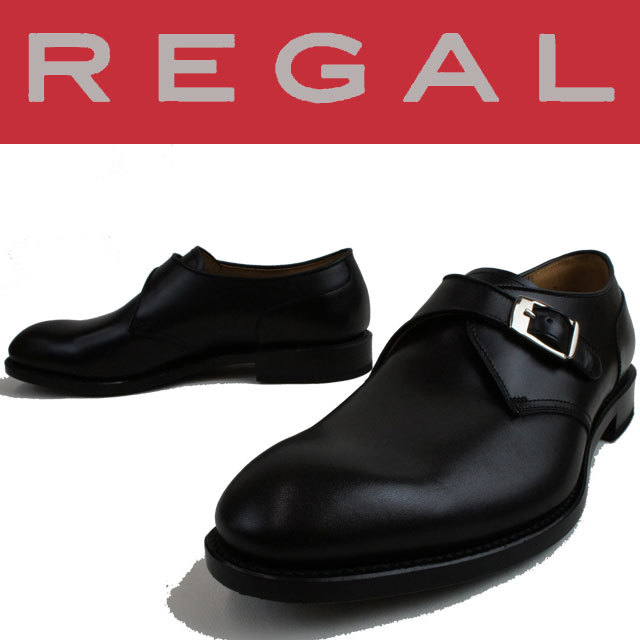 送料無料 リーガル　REGAL メンズ ビジネスシューズ 10HR BF / ビジネス リクルート モンクストラップ フレッシャーズ ブラック//