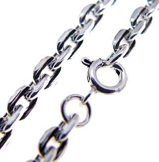 ネックレス チェーン シルバーチェーン アングルチェーン シルバー ネックレス c0060 サイズ:50cmの通販は