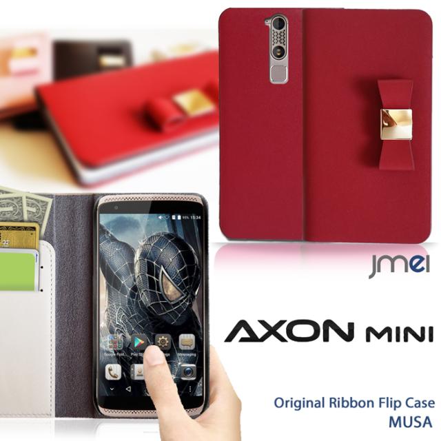 Zte Axon Mini ケース カバー 本革 Jmeiレザーリボンフリップケース Musa スマートフォン スマホケース スマホカバーの通販はau Pay マーケット Jmei