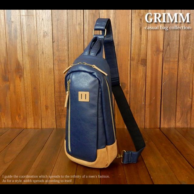 メンズ ボディバッグ ワンショルダー Grimm グリム 合皮レザー スウェード切替 ピッケルホルダー付き 紳士の通販はau Pay マーケット オンスタイル Au Pay マーケット店