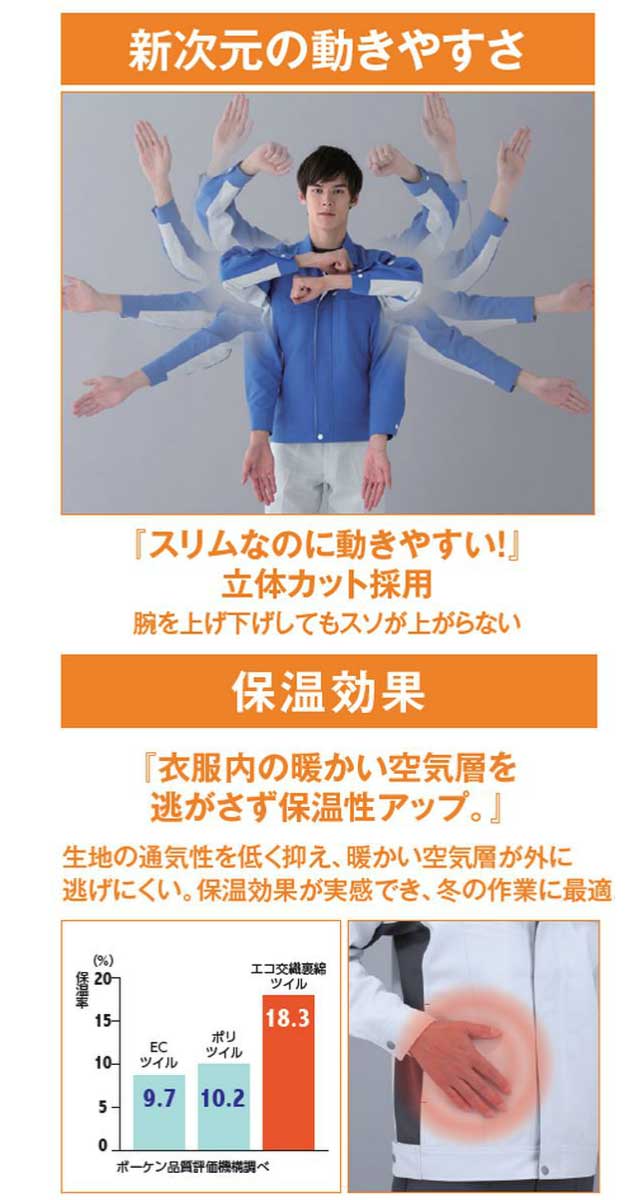 作業服 コーコス CO-COS ノータックスラックス A-5173 秋冬作業服 作業用ブルゾン・ジャンパー
