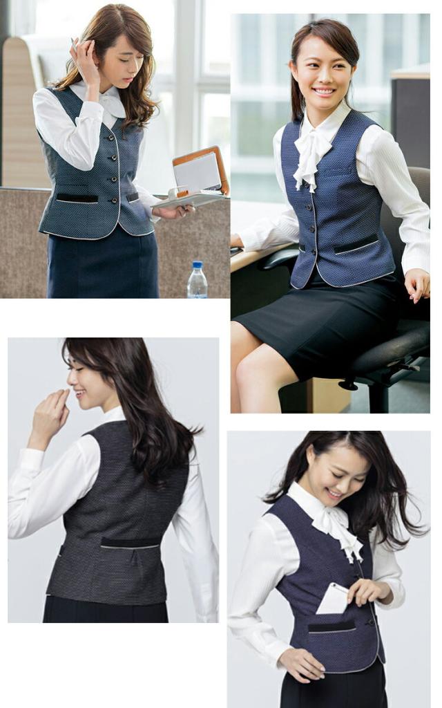 事務服 制服 pieds ピエ aitozベスト HCV8300_2