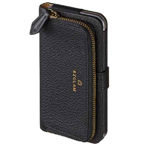 スマホケース iphone6s BZGLAMレザーコインカバーブラック iphone6sケースの通販は