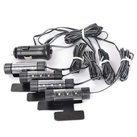 車用 足元 Ledブルーライト 4個セット おしゃれ ゆうパケット発送 送料無料 代引不可 の通販はau Pay マーケット ユウショウショップ