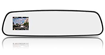 極薄 ドライブレコーダー 2.4型液晶 丸型ワイドミラータイプ 上書録画機能[送料無料(一部地域を除く)]