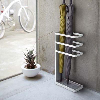 傘立て かさたて 玄関収納 おしゃれ レイヤー スリム ホワイト