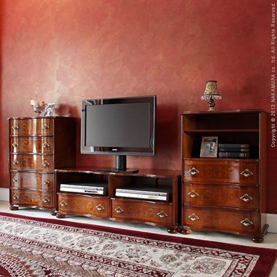 イタリア 家具 ヴェローナクラシック 丸脚5段チェスト W58cm 丸脚 輸入