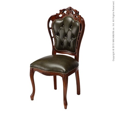 イタリア 家具 ヴェローナクラシック ダイニングチェア 革張り 猫脚