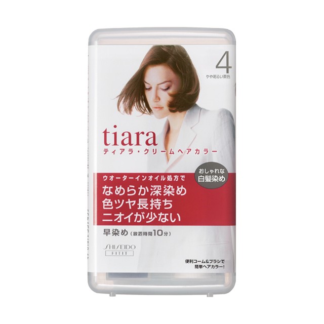 資生堂 ティアラ クリームヘアカラー 4 やや明るい栗色 3個セット の通販はau Pay マーケット サンドラッグ Com