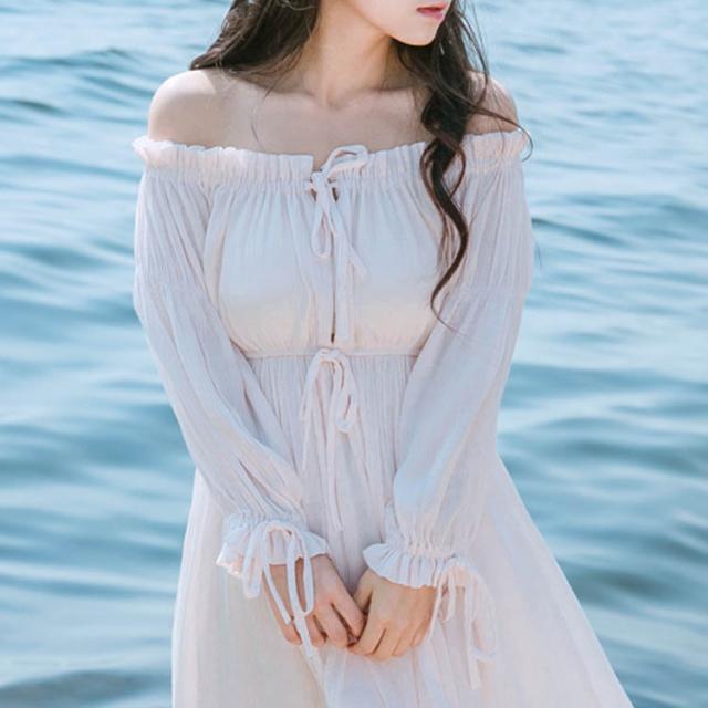 ビーチ ロング ワンピース マキシワンピ マキシ ワンピース ロングドレス リゾート マキシワンピース ボートネック セクシー 長の通販はau Pay マーケット 新勢