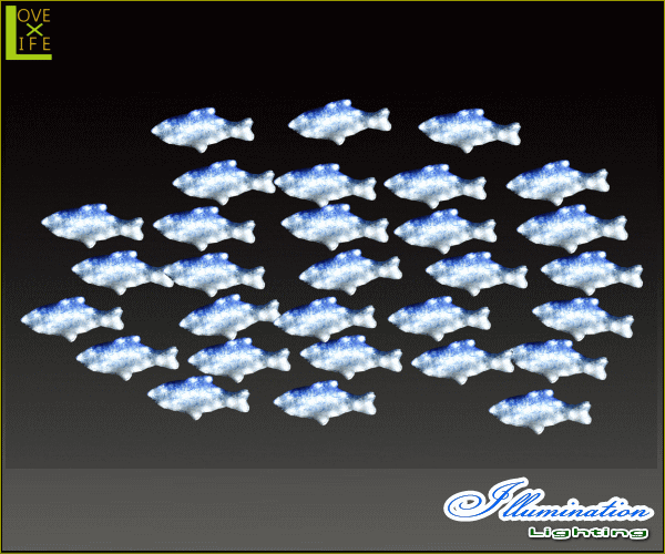 【イルミネーション】魚群【魚】【群れ】【サカナ】【フィッシュ】【アニマル】【動物】【立体】【3Ｄ】【アート】【LED】【輝き】【電飾】【モチーフ】【クリスマス】【クリスタル】【かわいい】