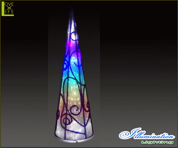 【イルミネーション】ツインクルコーン【マルチ】【M】【レインボー】【塔】【タワー】【コーン】【結晶】【アート】【LED】【電飾】【モチーフ】【クリスマス】【クリスタル】【かわいい】