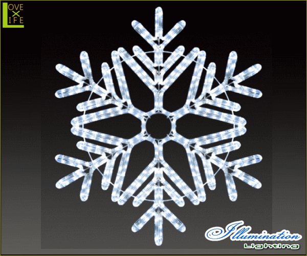 【イルミネーション】ツインクルスノーフローラ【M】【雪】【結晶】【スノー】【フレーク】【クリスタル】【LED】【フォルム】【電飾】【モチーフ】【クリスマス】【かわいい】