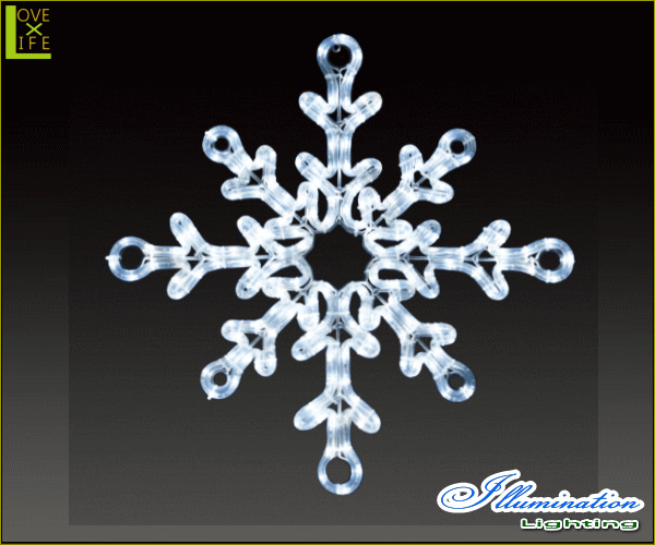 【イルミネーション】ツインクルスノーリーフ【S】【雪】【結晶】【スノー】【フレーク】【クリスタル】【LED】【フォルム】【電飾】【モチーフ】【クリスマス】【かわいい】