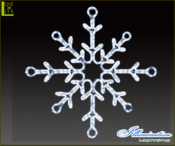 【イルミネーション】ツインクルスノーリーフ【M】【雪】【結晶】【スノー】【フレーク】【クリスタル】【LED】【フォルム】【電飾】【モチーフ】【クリスマス】【かわいい】