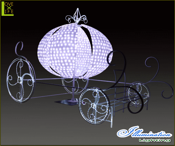 【大型商品】【イルミネーション】馬車【かぼちゃ】【パンプキン】【乗り物】【3D】【クリスマス】【イルミネーション】【電飾】【装飾】【飾り】【パーティ】【イベント】【光】【LED】【モチーフ】【オブジェ】_2