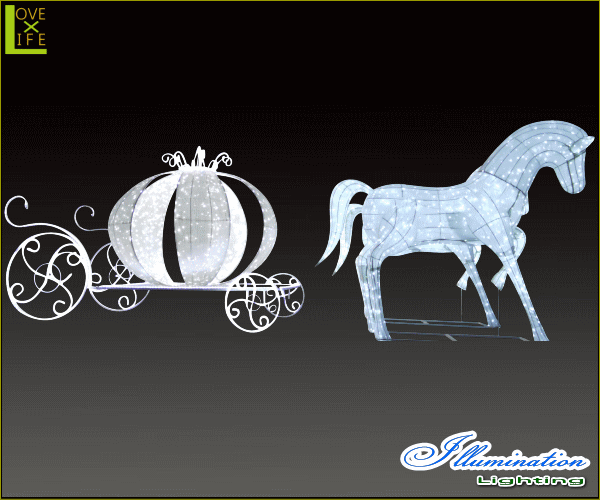 【大型用品】【イルミネーション】クラシック馬車【馬車】【馬】【ホース】【うま】【3D】【クリスマス】【電飾】【装飾】【飾り】【パーティ】【イベント】【光】【LED】【モチーフ】【オブジェ】_4