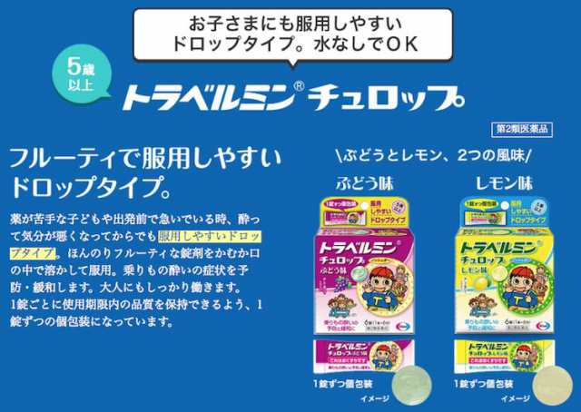 酔い止め トラベルミンチュロップぶどう味 6錠 第2類医薬品 乗り物酔い 車酔い 子供用 エーザイ M0の通販はau Pay マーケット 松林堂薬局 アクセット