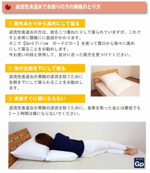 逆流性食道炎 枕 でお困りの方専用の枕 【Gerd pillow premium 逆流性食道炎 枕】ガードピロー まくら（胃食道逆流症 流動性食道炎）の通販はau  PAY マーケット - Galettedesrois(ガレットデロワ)